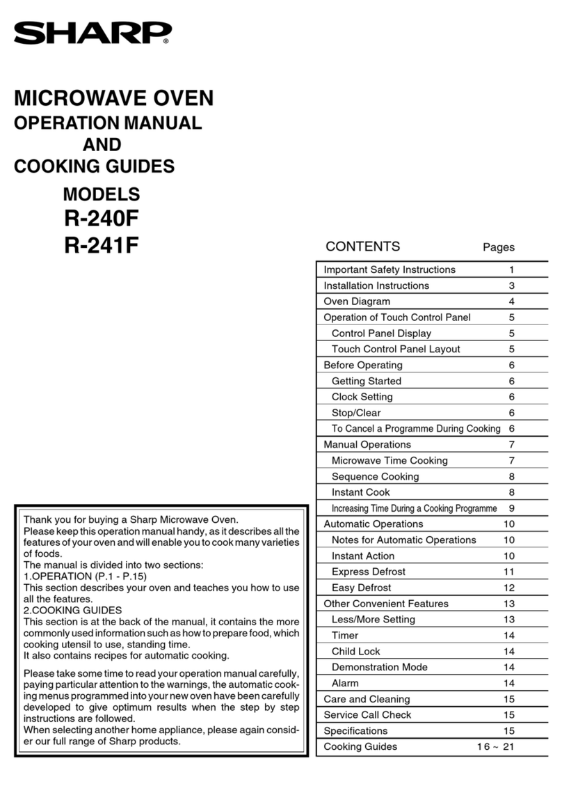 Sharp R-240F Use and care manual