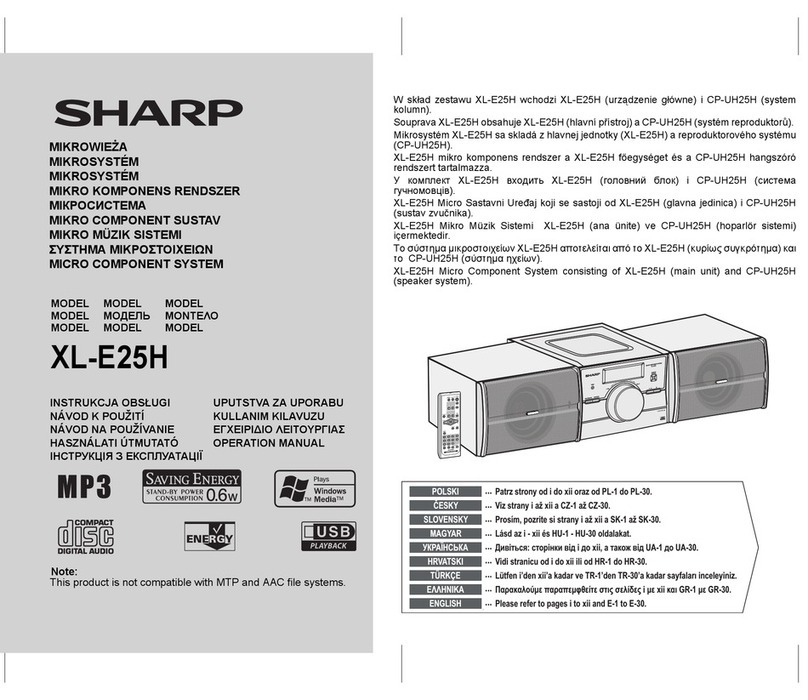 Sharp XL-E25H User manual