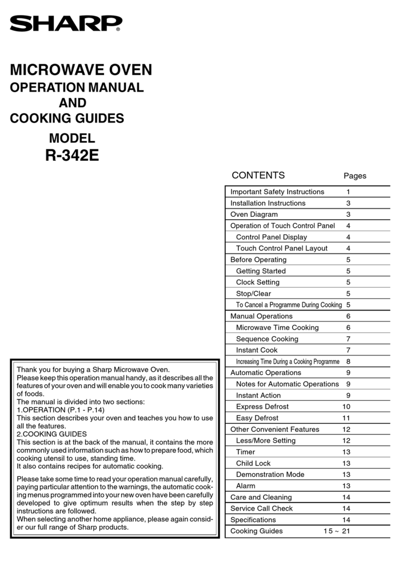 Sharp R-342E Use and care manual