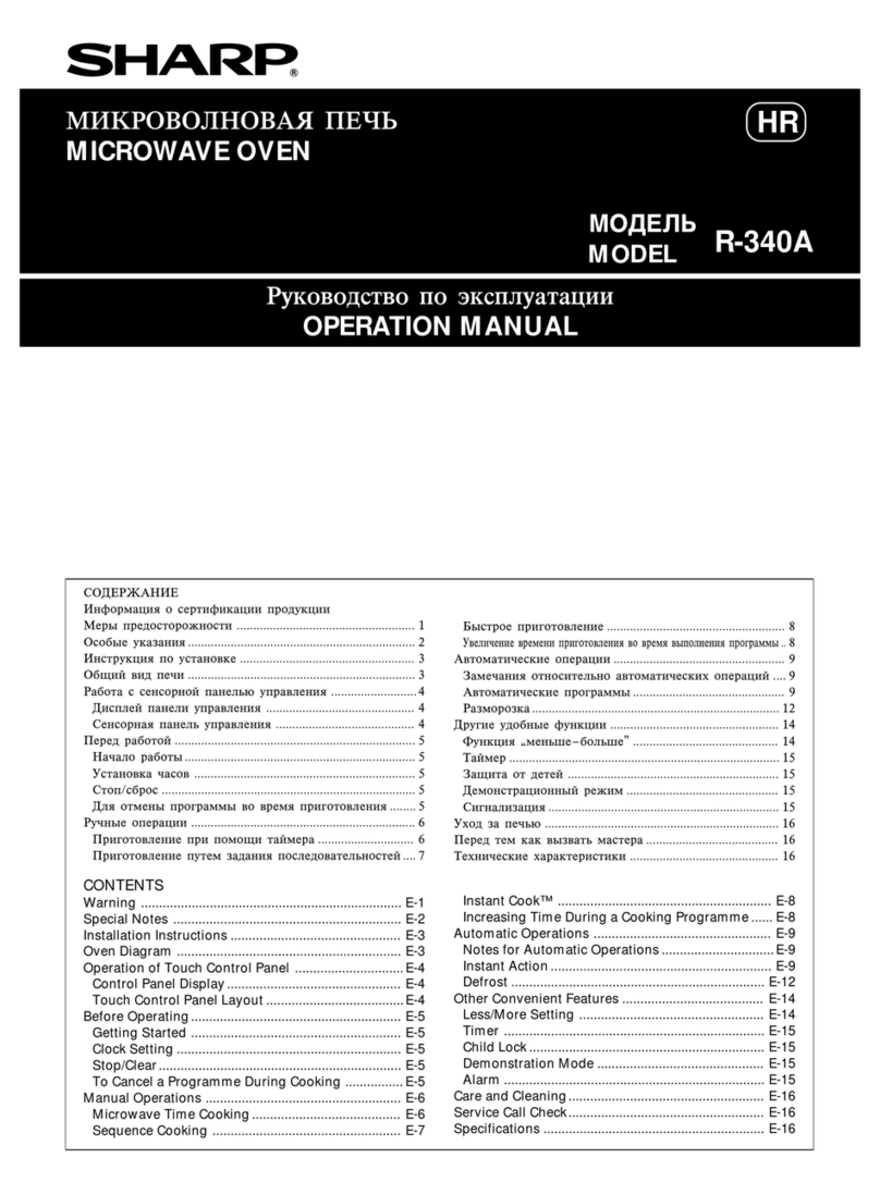 Sharp R-340A User manual