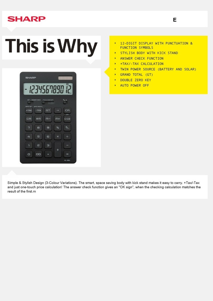 Sharp EL-364BBK User manual