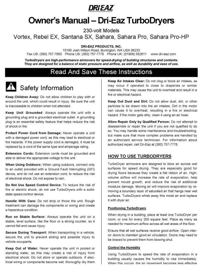 Drieaz Vortex User manual