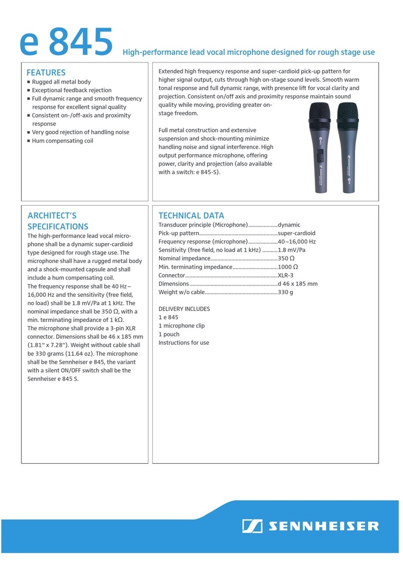 Sennheiser e845 S Instruction manual