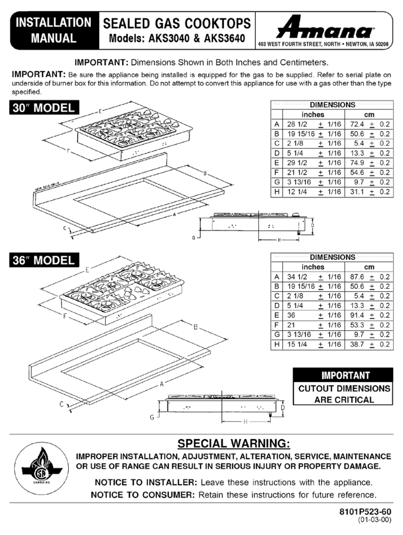 Amana AKS3040 User manual
