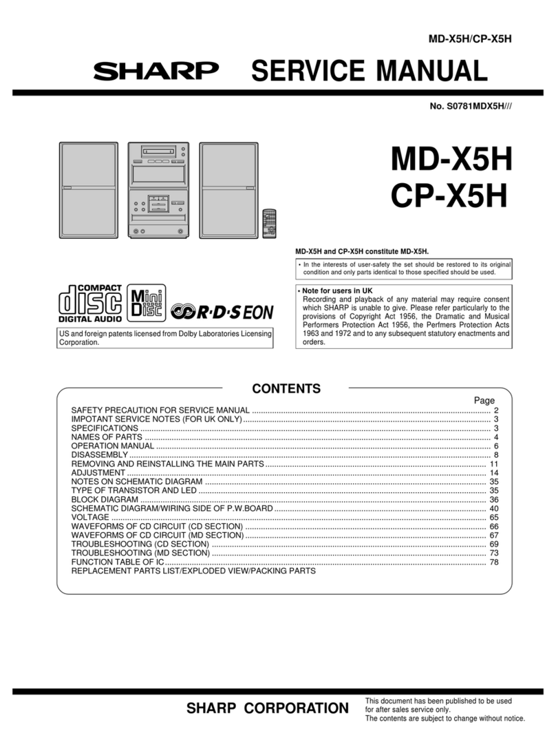 Sharp MD-X5H User manual
