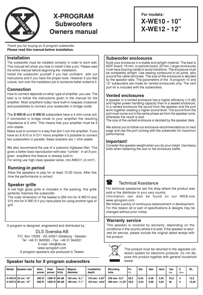 X-PROGRAM X-WE10 User manual