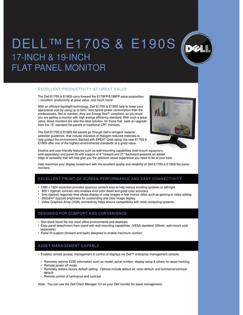 Dell E170S - 17" LCD Monitor User manual