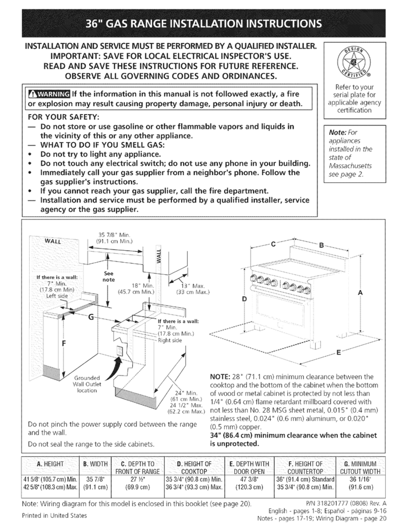 Electrolux E36GF76HPS1 User manual