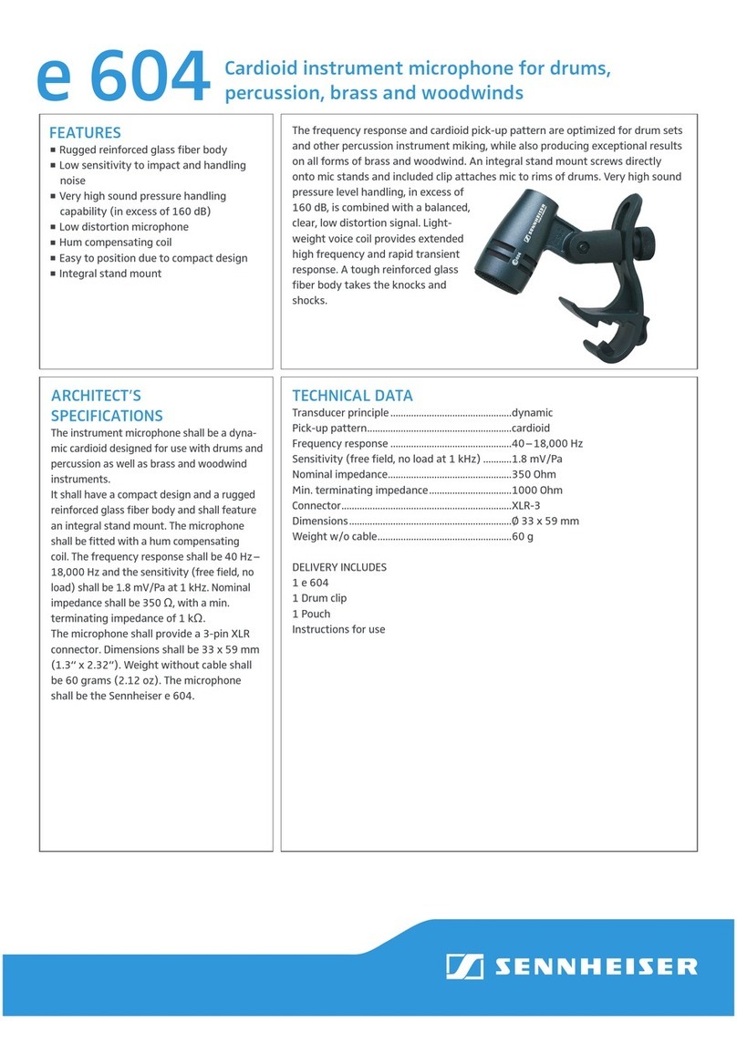 Sennheiser Evolution E 604 User manual