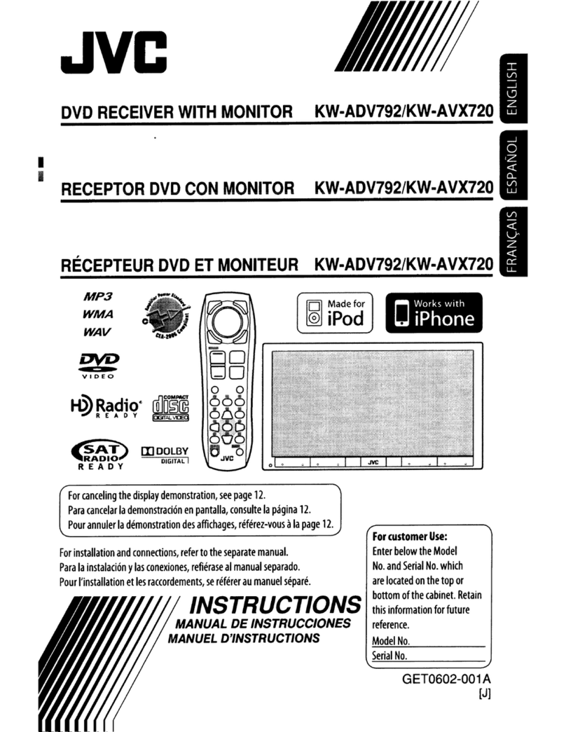 JVC KW-ADV792 - Arsenal 2-DIN 7" TouchScreen DVD/MP3/CD... User manual