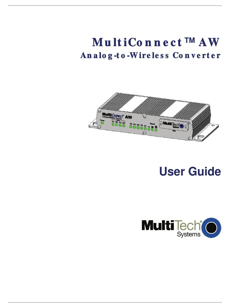 Multitech MultiConnect MT100A2W User manual