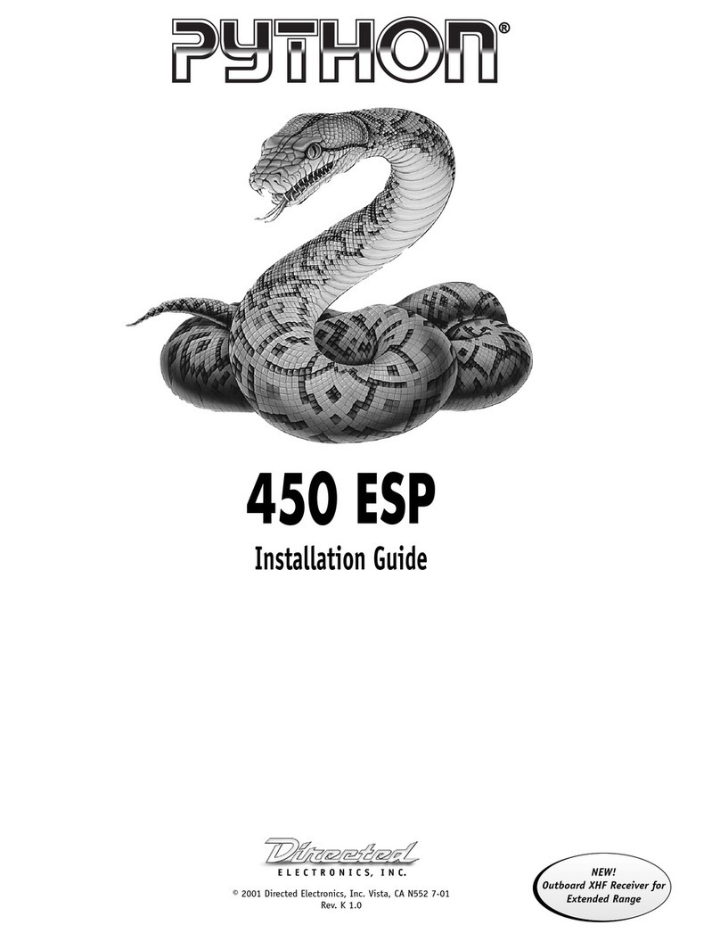 Directed Electronics Python 450 ESP User manual