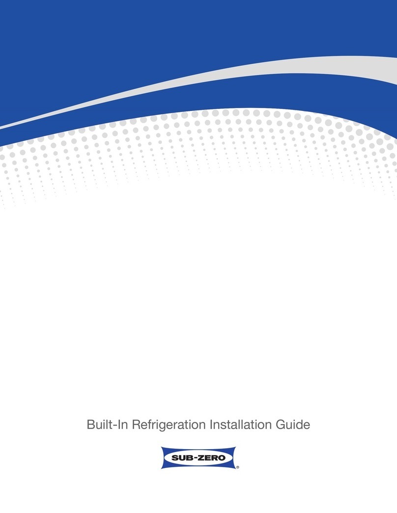 Sub-Zero Built-In Refrigeration User manual Sub-Zero Built-In Refrigeration User manual