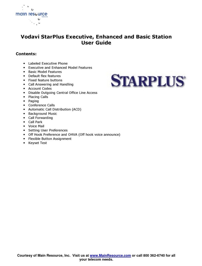 Vodavi Starplus Digital Systems User manual