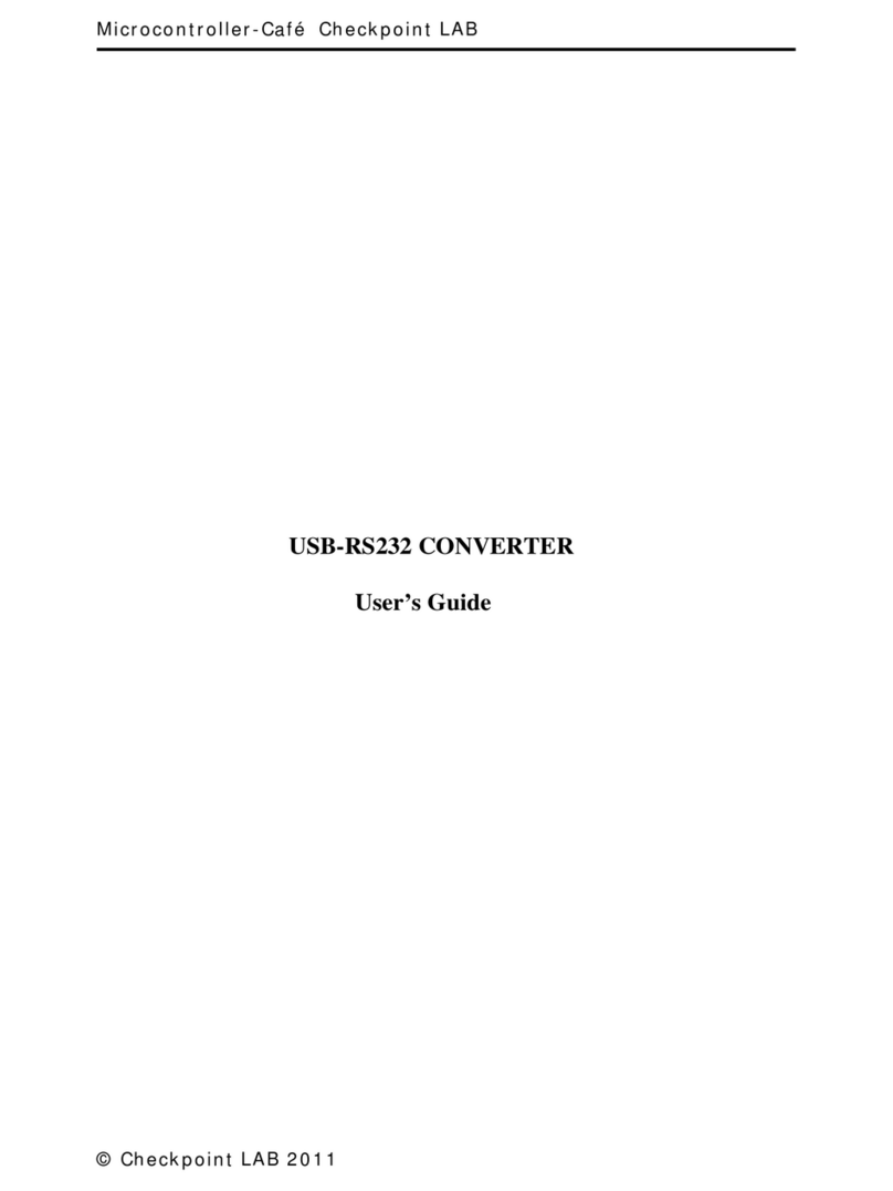 Checkpoint LAB Microcontroller-cafe USB-RS232 User manual