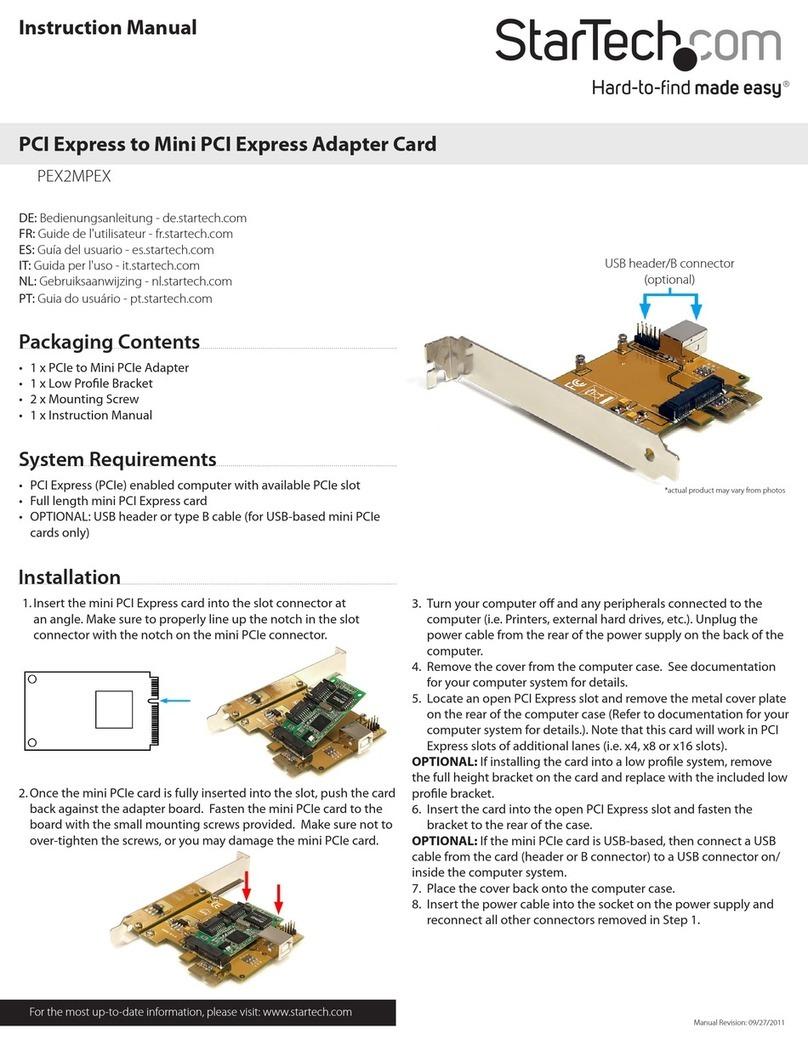 StarTech.com PEX2MPEX User manual