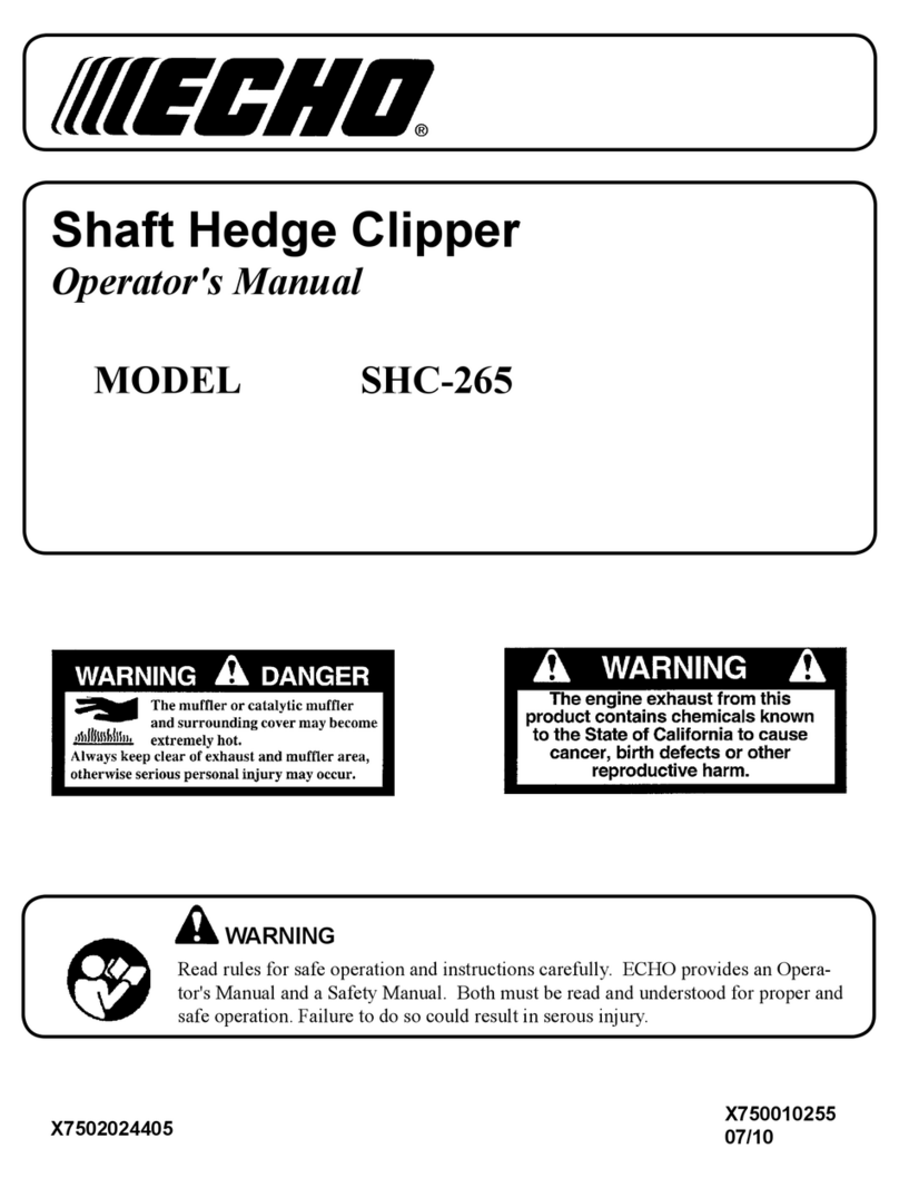 Echo SHC-265 User manual Echo SHC-265 User manual