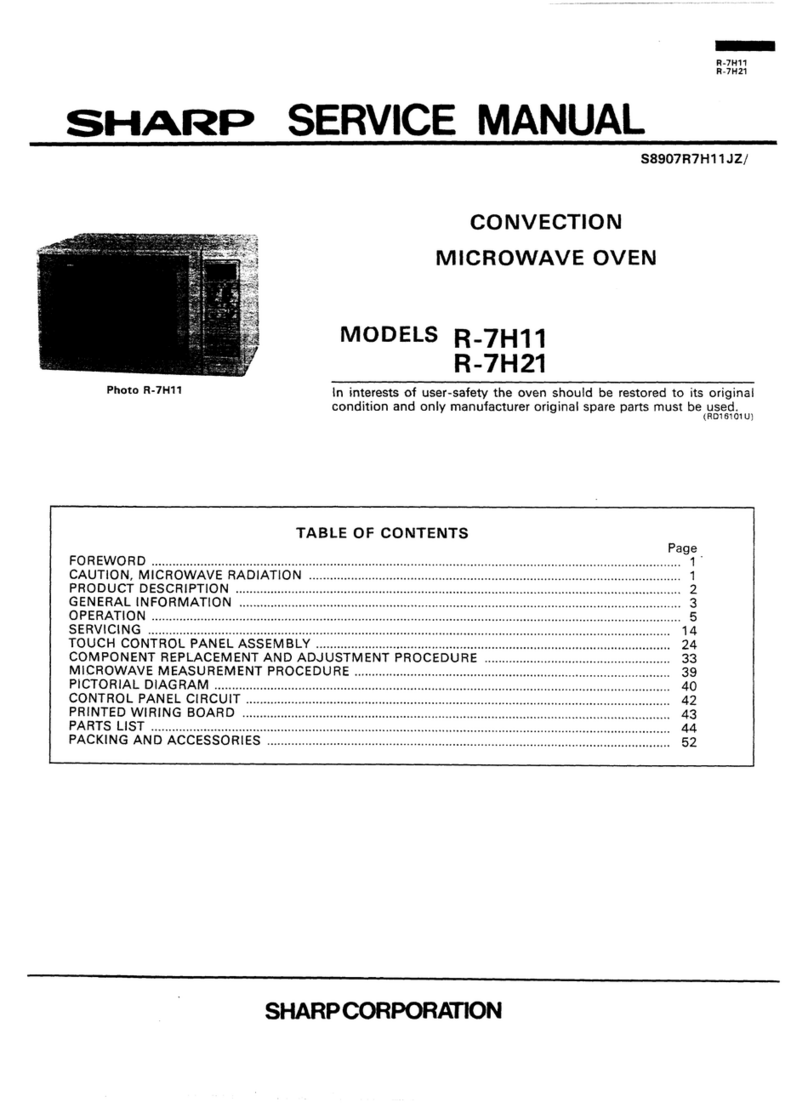 Sharp R-THY11 User manual