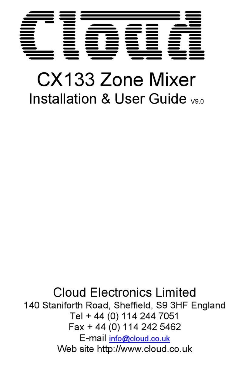 Cloud CX133 Operation manual
