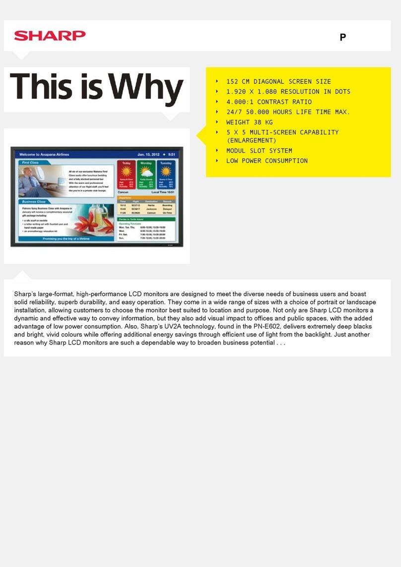 Sharp PN-E602 User manual