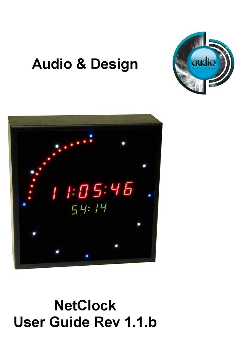 Audio & Design NetClock User manual