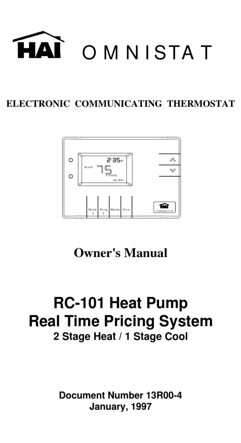 HAI OMNISTAT RC-101 User manual