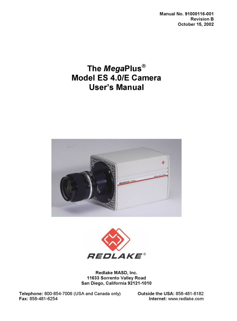 Redlake MASD MegaPlus ES 4.0/E User manual Redlake MASD MegaPlus ES 4.0/E User manual