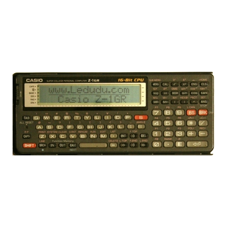 Casio FX-890P User manual