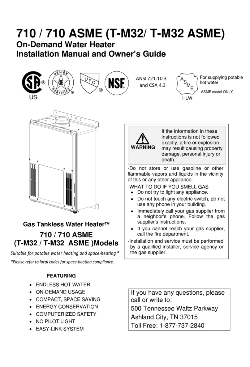 Takagi 710 ASME User manual