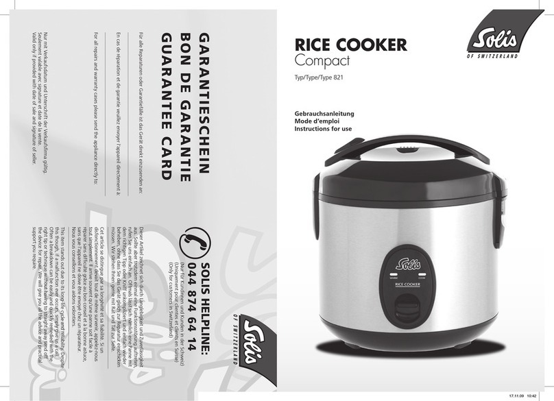 SOLIS 821 User manual