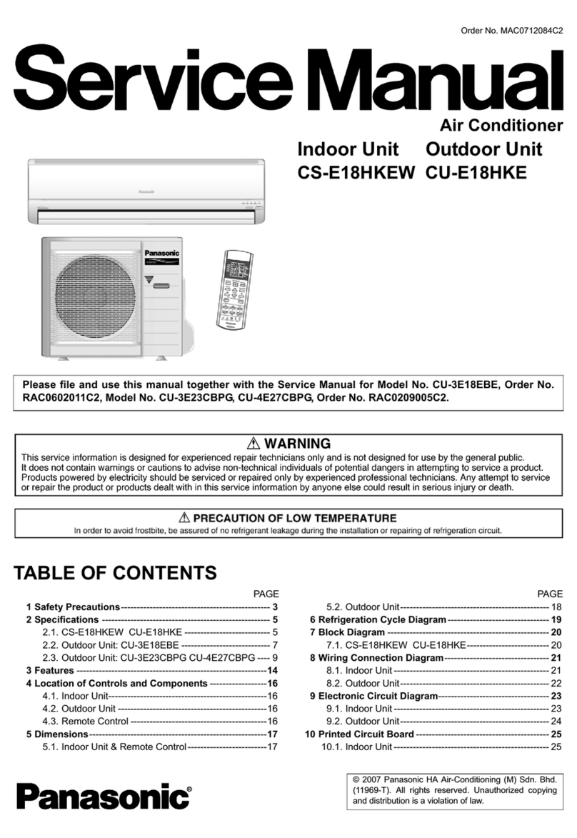 Panasonic CS-E18HKEW User manual Panasonic CS-E18HKEW User manual