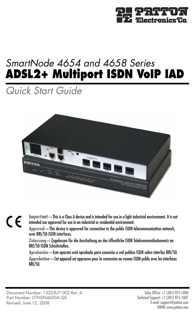 Patton electronics SmartNode 4658 Series User manual