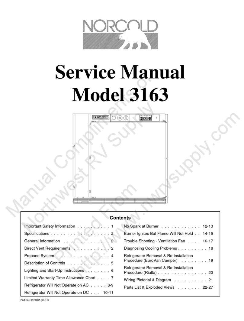 Norcold 3163 Series User manual Norcold 3163 Series User manual