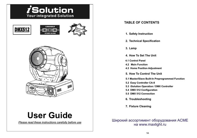 iSolution Lighting Equipment User manual