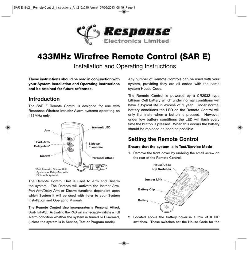 Response Electronics SAR E User manual