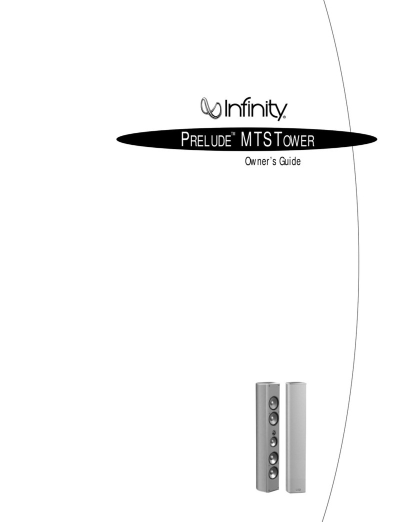 Infinity Prelude MTS Center User manual