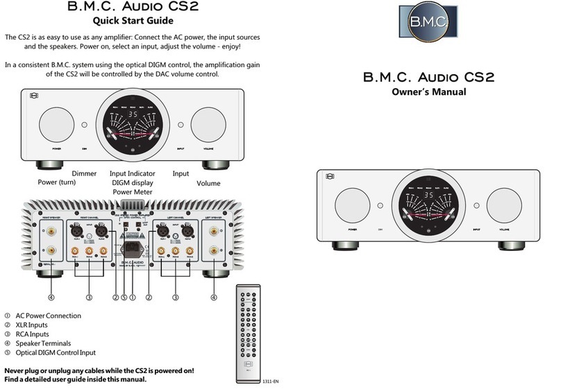B.M.C. CS2 User manual