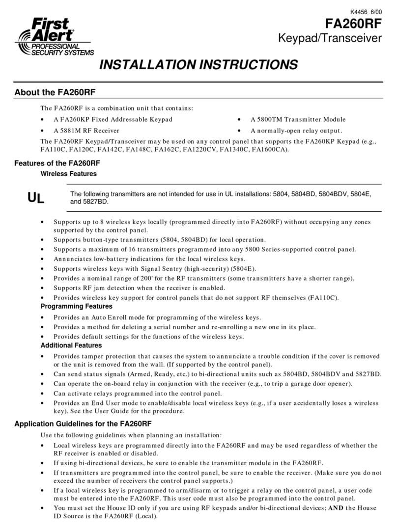 First Alert FA260RF User manual