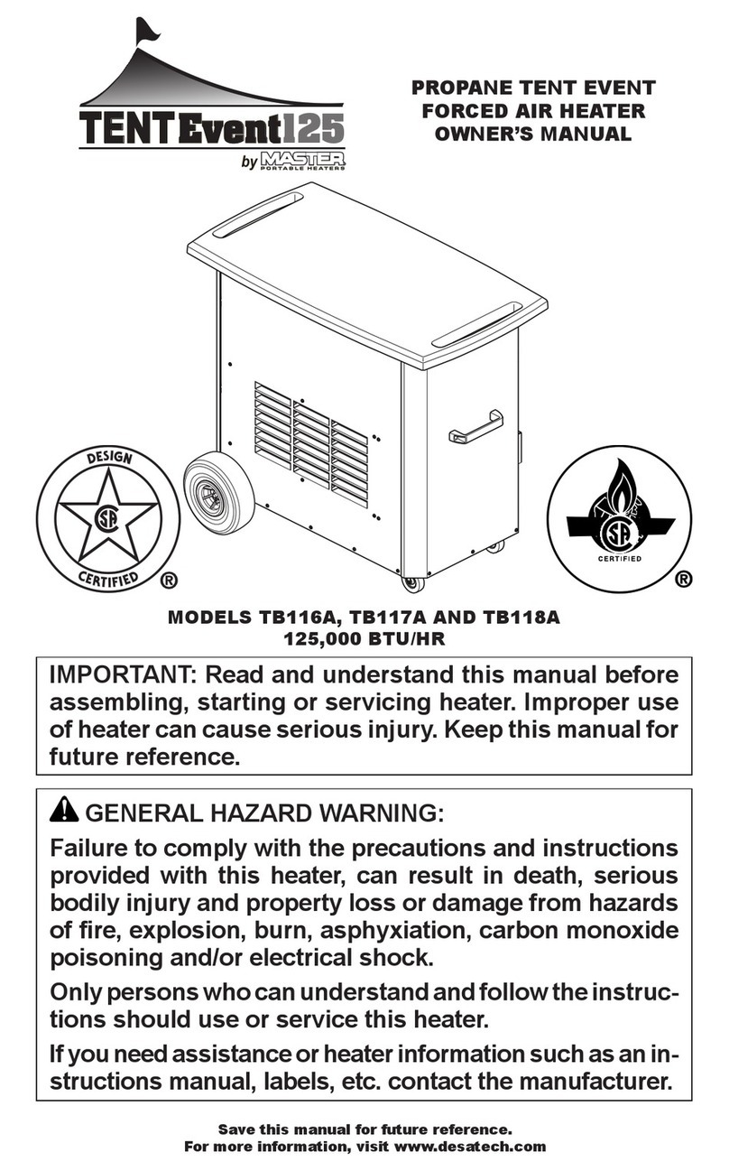 Master TB116A User manual