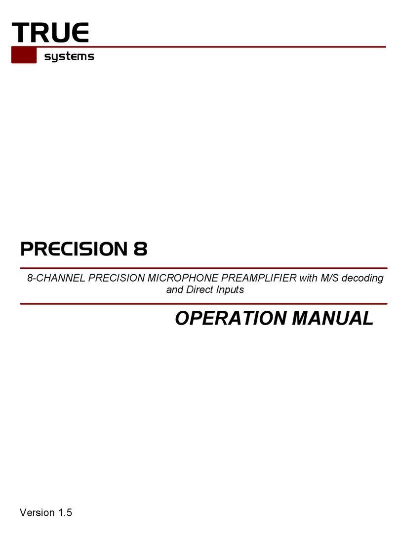 True PRECISION 8 User manual