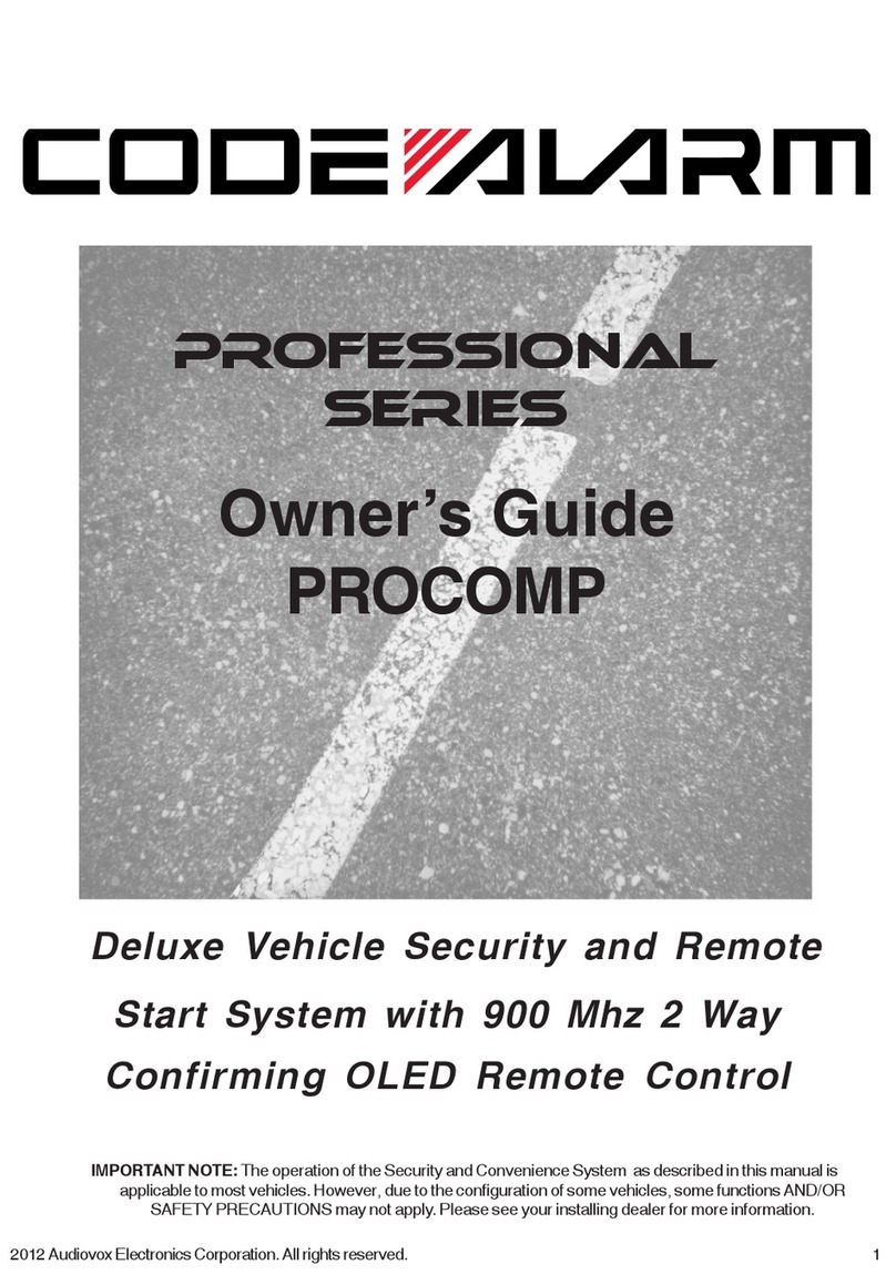 Code Alarm Procomp User manual