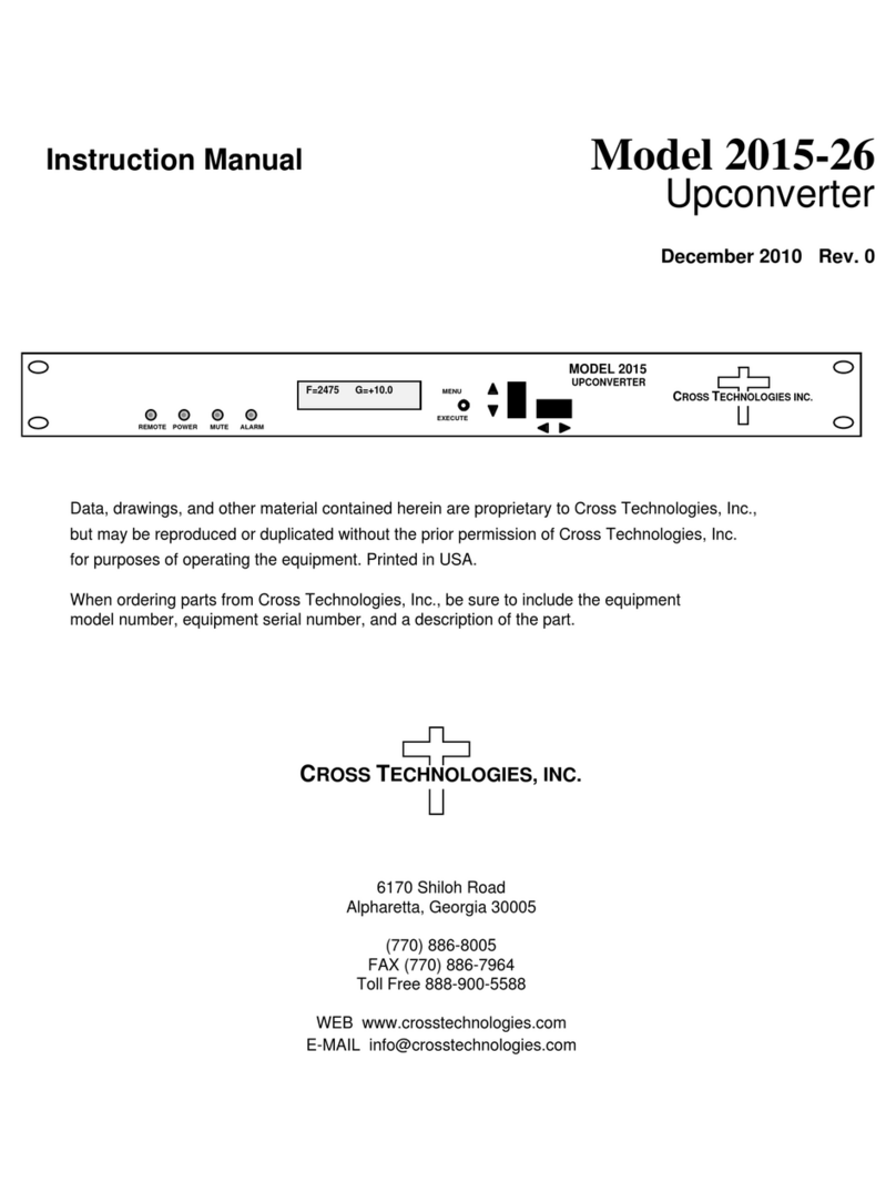 Cross Technologies 2015-26 User manual