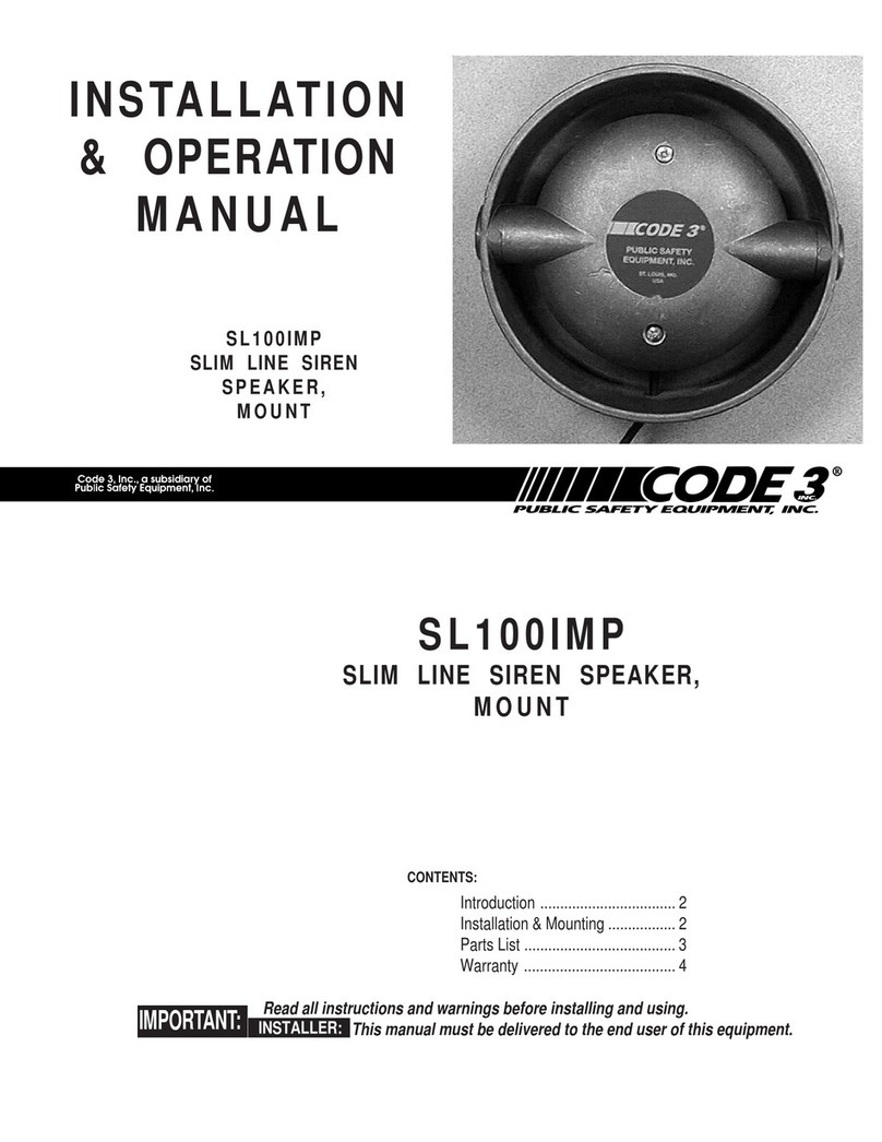 Code 3 SL100IMP User manual