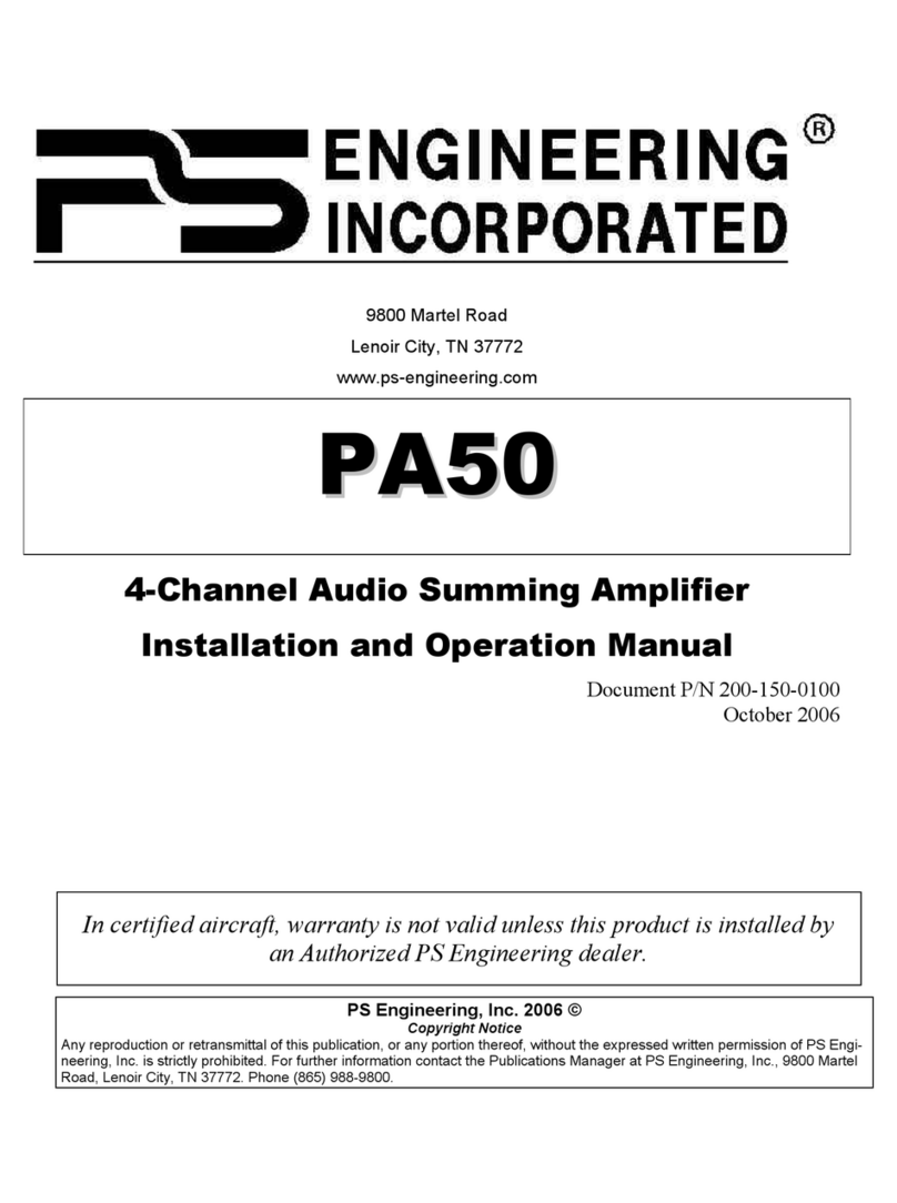 PS Engineering PA50 User manual