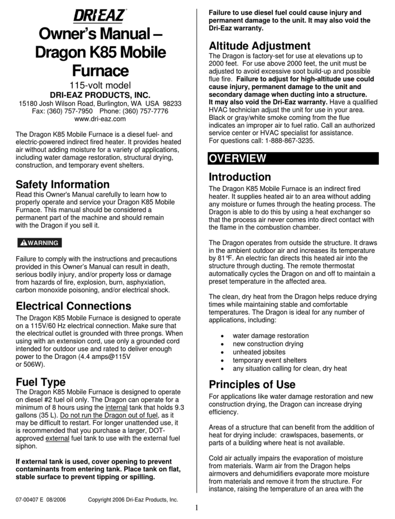 Drieaz Dragon K85 Mobile User manual