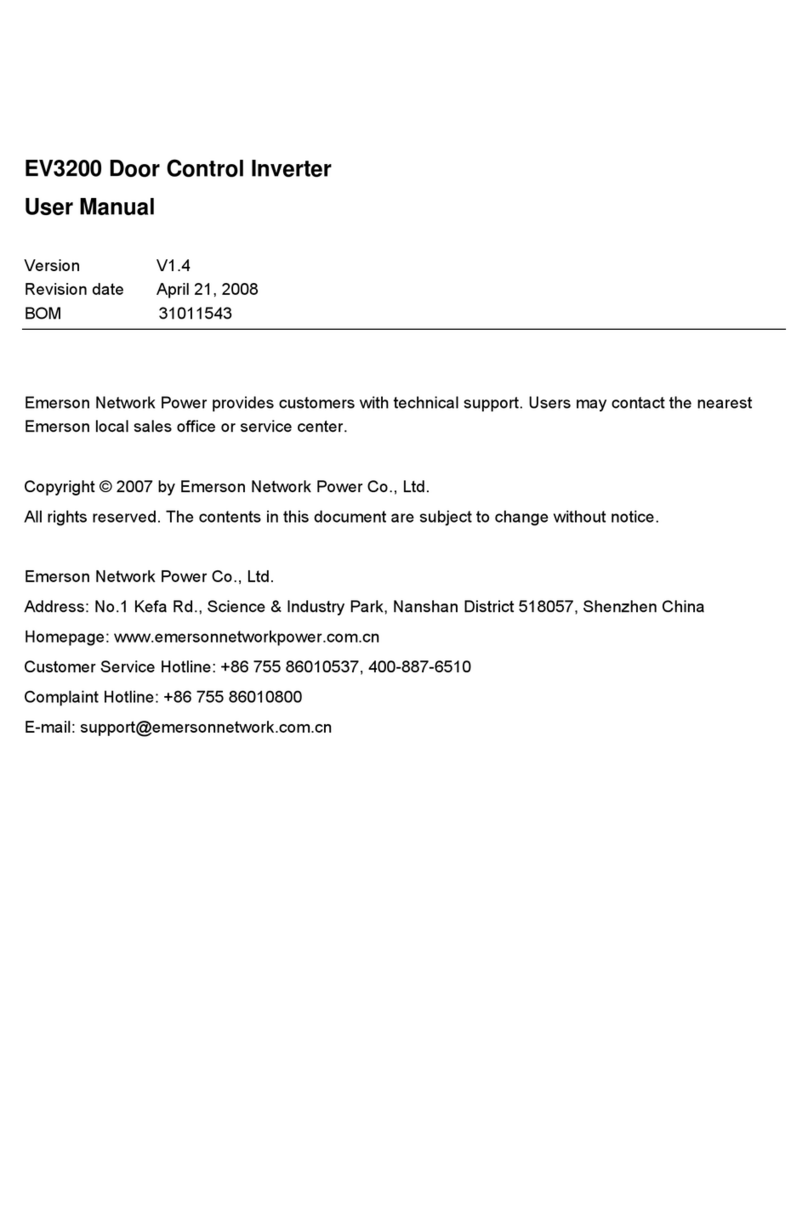 Emerson EV3200 User manual