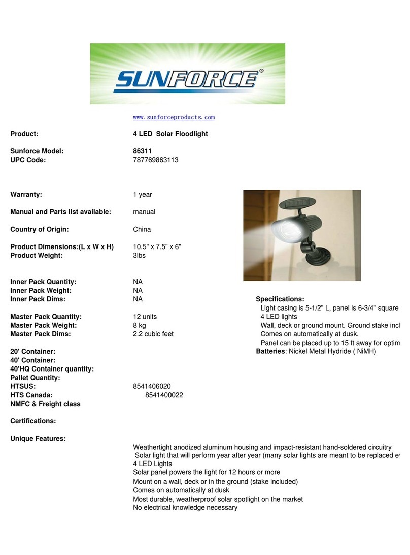 Sunforce 86311 User manual