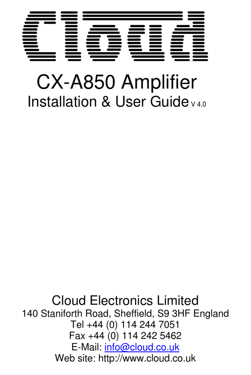 Cloud CX-A850 Operation manual