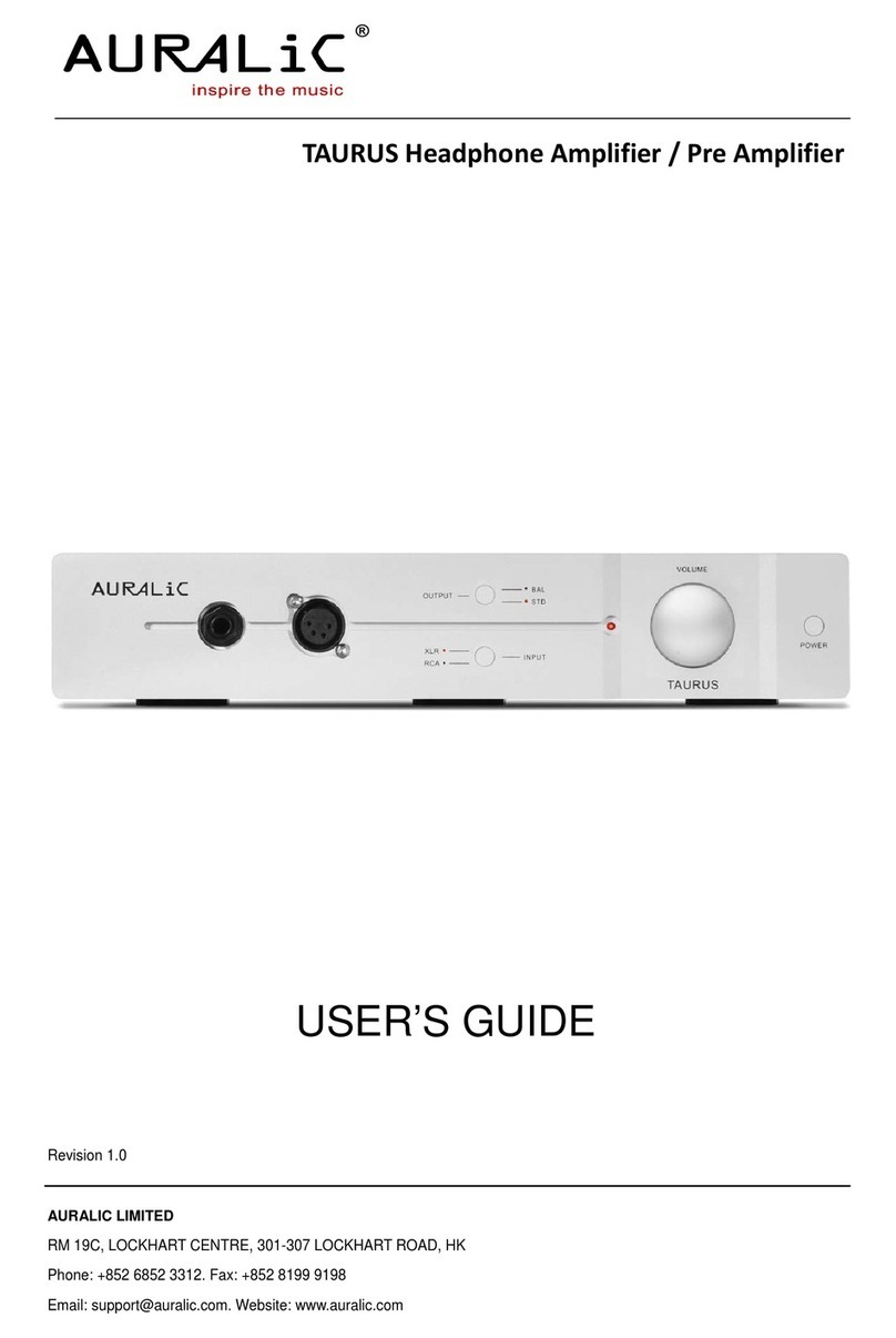 Auralic TAURUS User manual Auralic TAURUS User manual