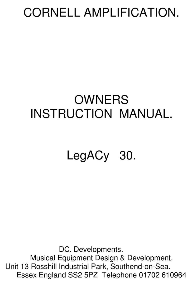 Cornell LegACy 30 Setup guide